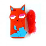 Wholesale iPhone 5 5S 3D Fox Case (Red-Blue)